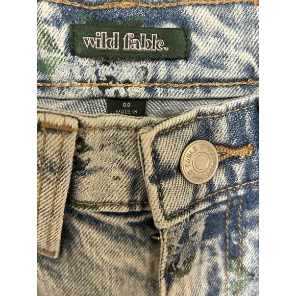 Target Wild Fable 90's Relaxed‎ Straight Jeans Size 00 Flowers New Denim NWT - Picture 5 of 11